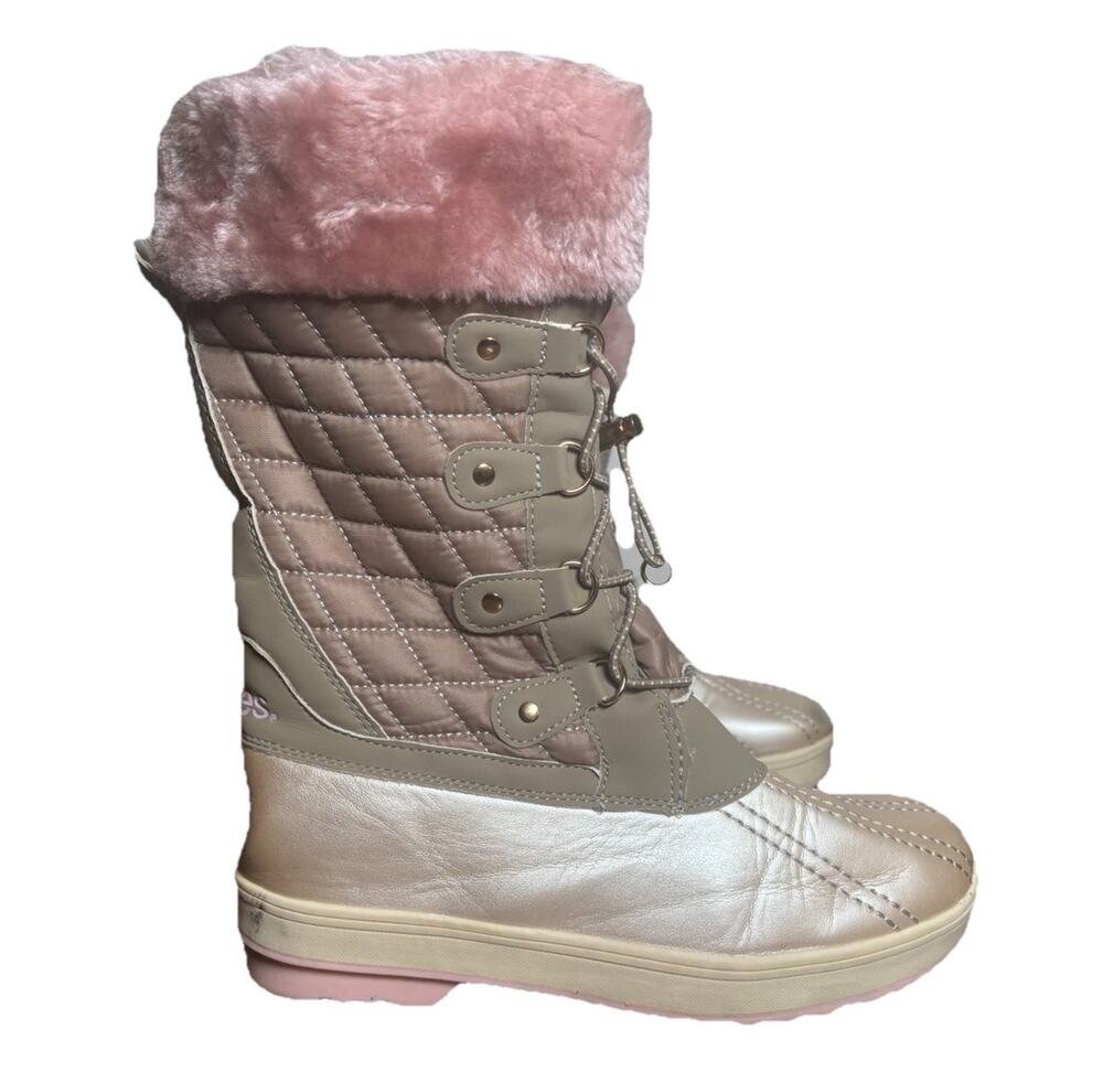 Totes Shelby Girls' Winter Boots Pink & Brown Size 5M